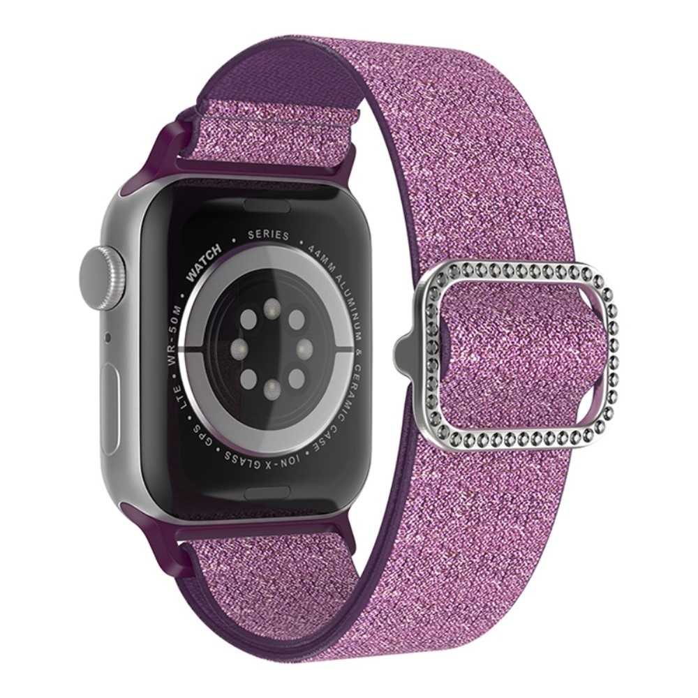 Dekor nejlon szíj Apple Watch Ultra/Ultra 2 49mm/SE/SE 2022/2023 44mm/9/8/7 45mm/6/5/4 44mm/3/2/1 42 mm-es Apple Watch Ultra/Ultra 2 49mm/SE/SE 2022/2023 44mm/9/8/7 45mm/6/5/4 44mm/3/2/1 42 mm - világos lila