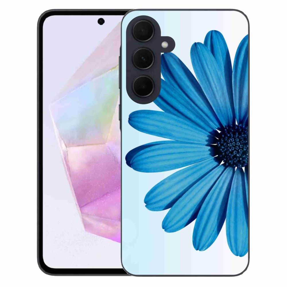 Gél tok mmCase a Samsung Galaxy A35 5G készülékhez - kék színű margaréta
