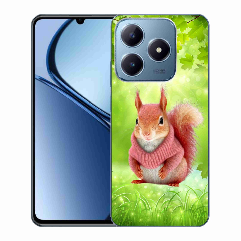 Gél borítás mmCase a Realme C63 készülékhez - mókus pulóverben