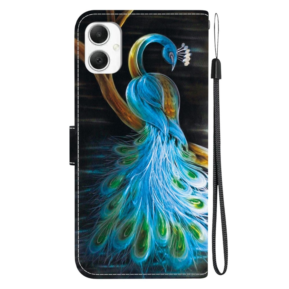 Sokoldalú könyvtáska Samsung Galaxy A06 4G - páva - páva