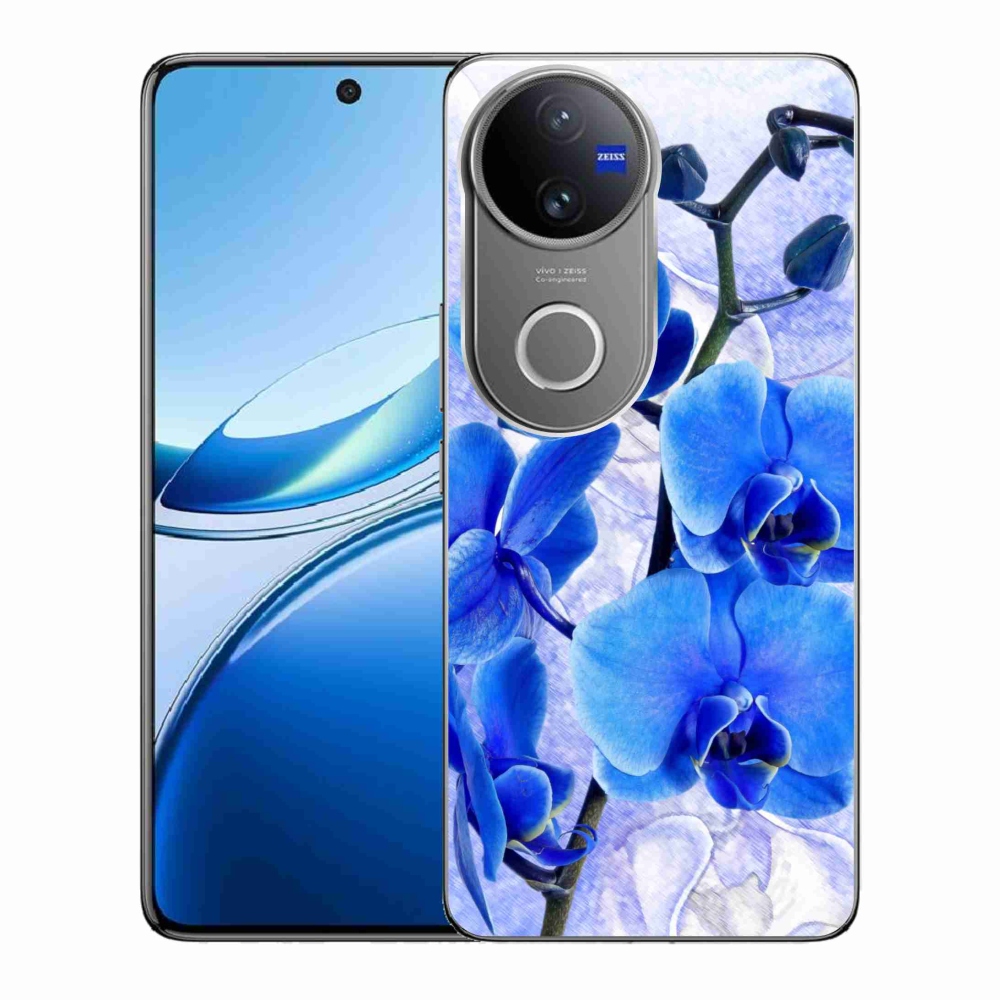 Zselés borítás mmCase a Vivo V50 5G készülékhez - kék virágok