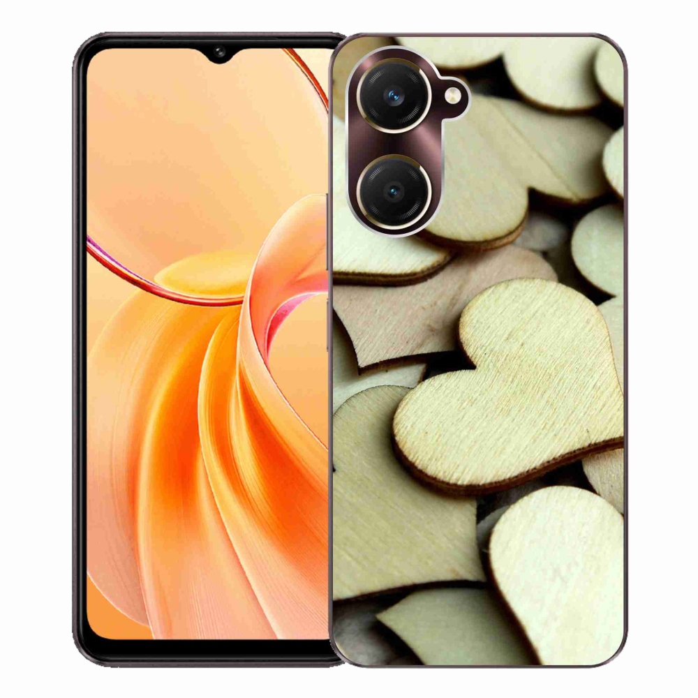 Gél borító mmCase a Vivo Y28s 5G-hez - fából készült szívek