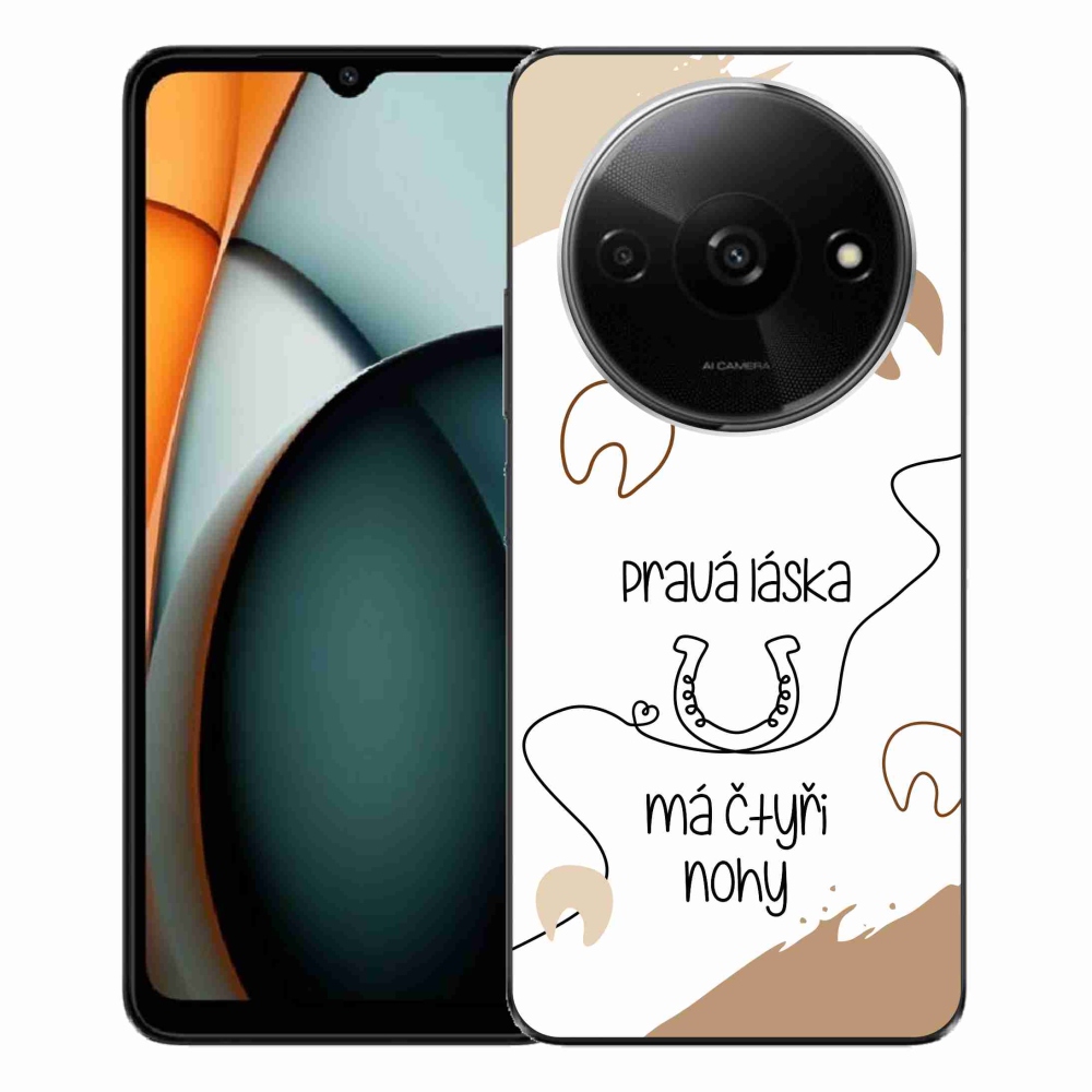 Gél borítás mmCase a Xiaomi Redmi A3-hoz - ló motívum fehér háttérrel