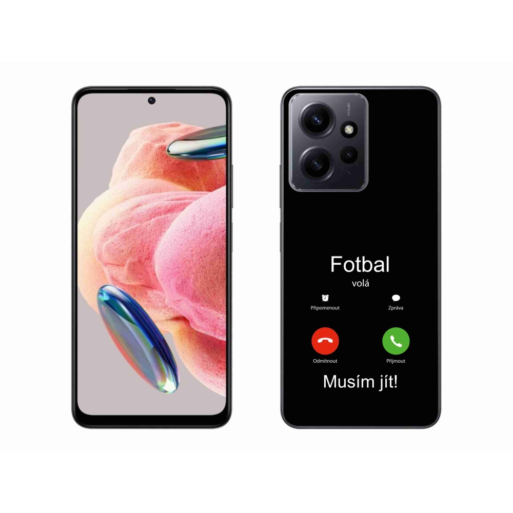 Gél borító mmCase a Xiaomi Redmi Note 12 4G - futball hívások fekete háttérrel