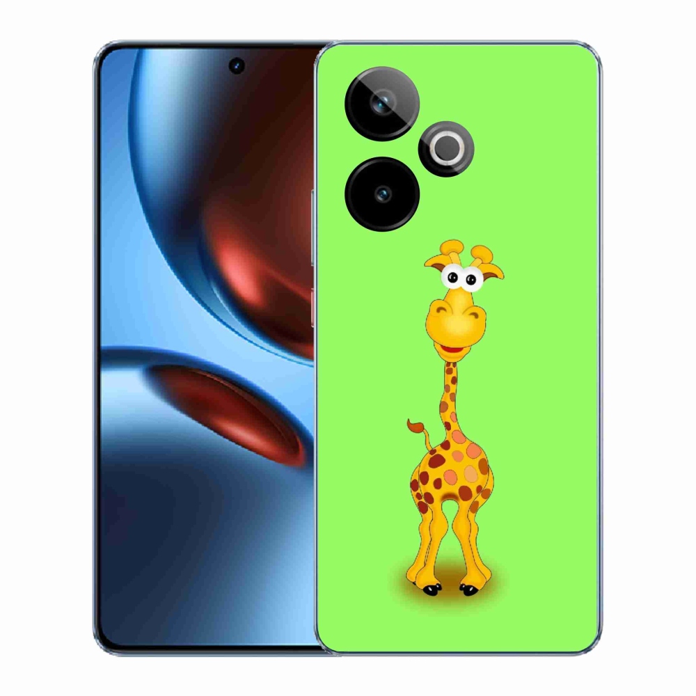 Rugalmas zselés tok mmCase képpel a Realme GT 7 5G/GT 7T 5G számára - rajzfilm zsiráf