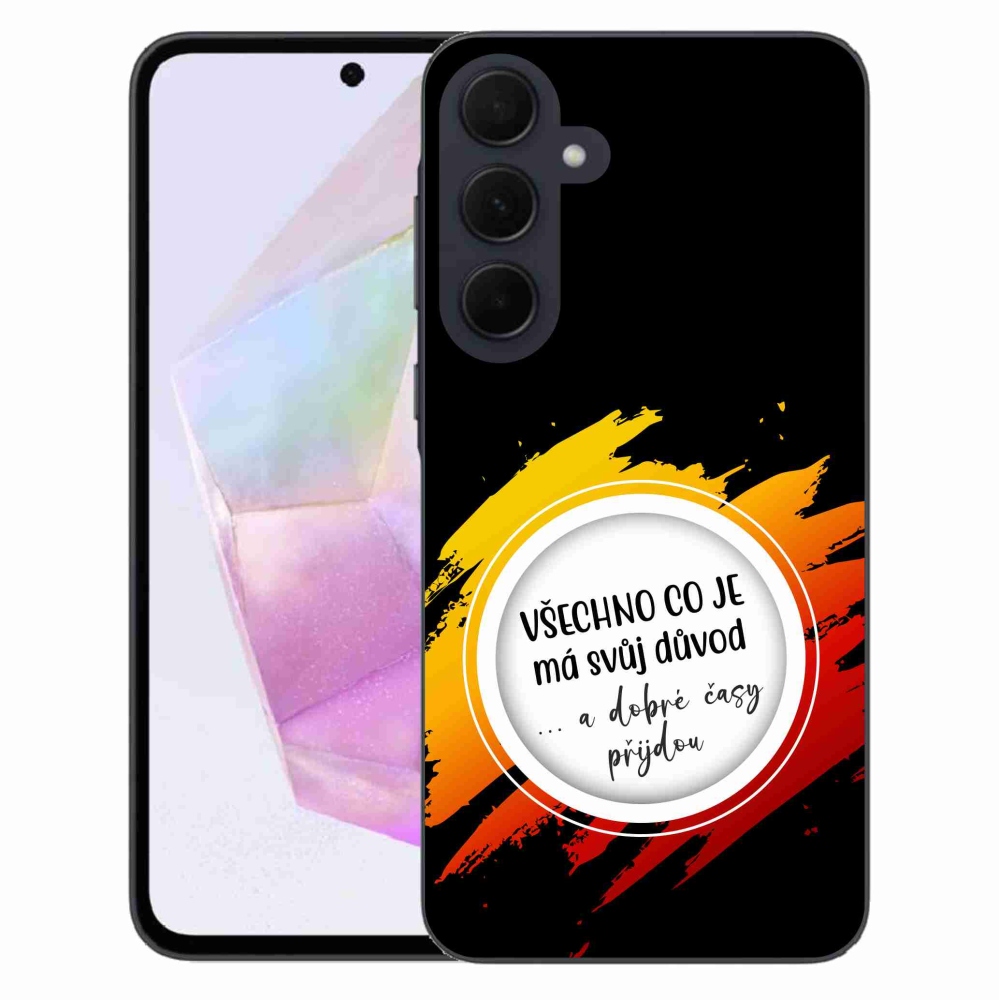 Gél borítás mmCase Samsung Galaxy A35 5G - idézet 3 fekete háttér