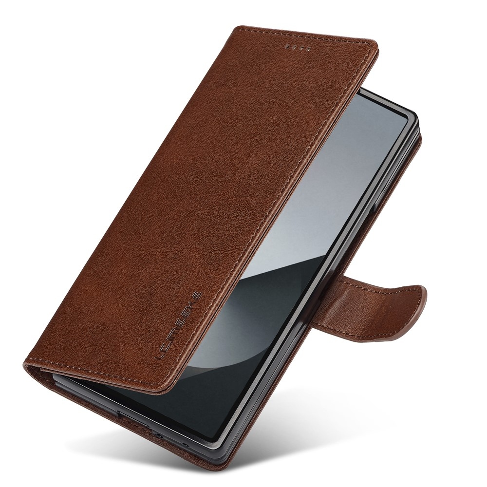 IMEEKE könyvtáska Samsung Galaxy Z Fold7 5G - barna