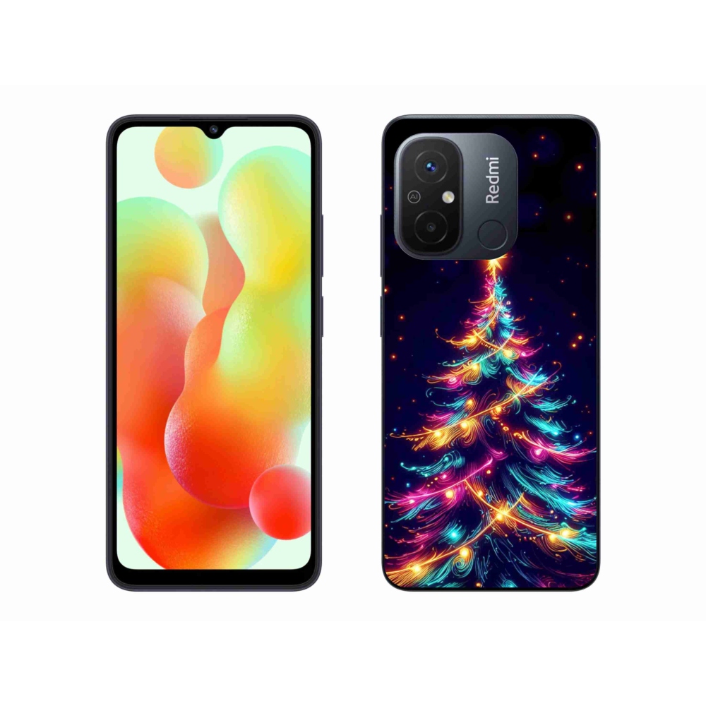 Gél borítás mmCase a Xiaomi Redmi 12C-hez - neon karácsonyfa