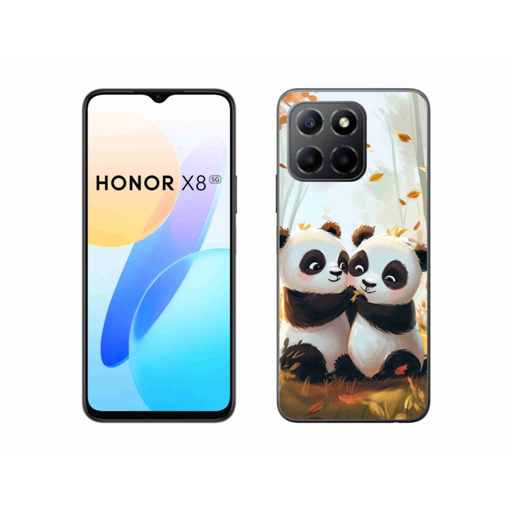 Zselés borítás mmCase a Honor X8 5G készülékhez - pandák