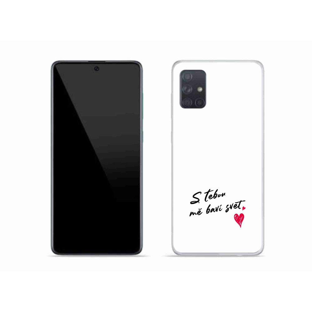 Gél borító mmCase Samsung Galaxy A51 - szerelmes szöveg 1 fehér háttér