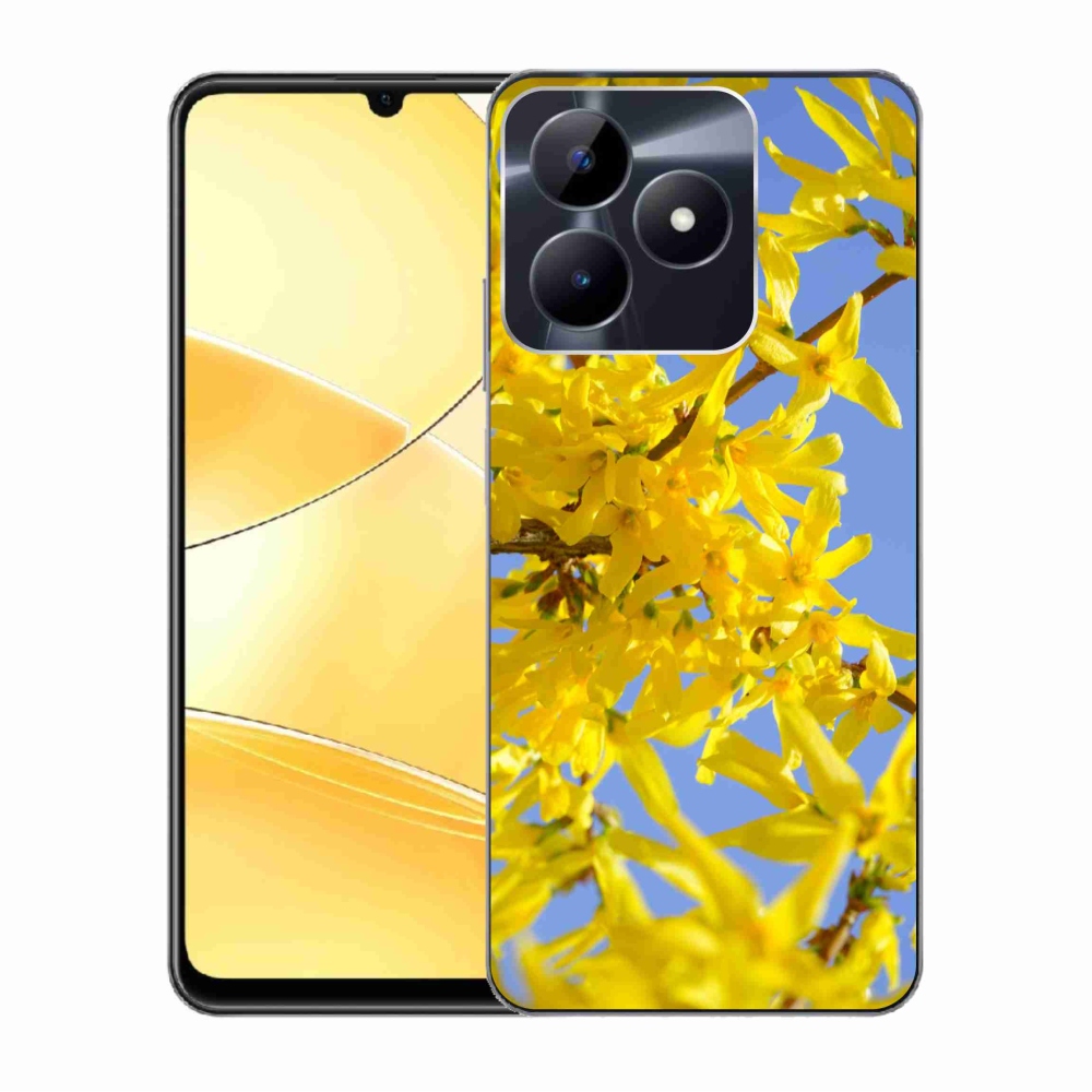 Zselés borító mmCase a Realme C51/C53 készülékhez - sárga virágok