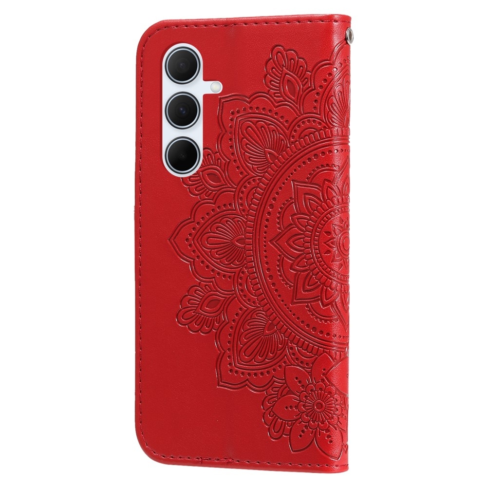 Mandala könyvtáska Samsung Galaxy A36 5G/A56 5G - piros