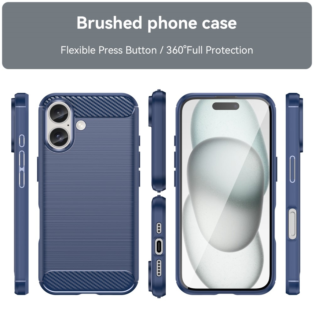 Szénálló zselés tok iPhone 16 készülékhez - kék