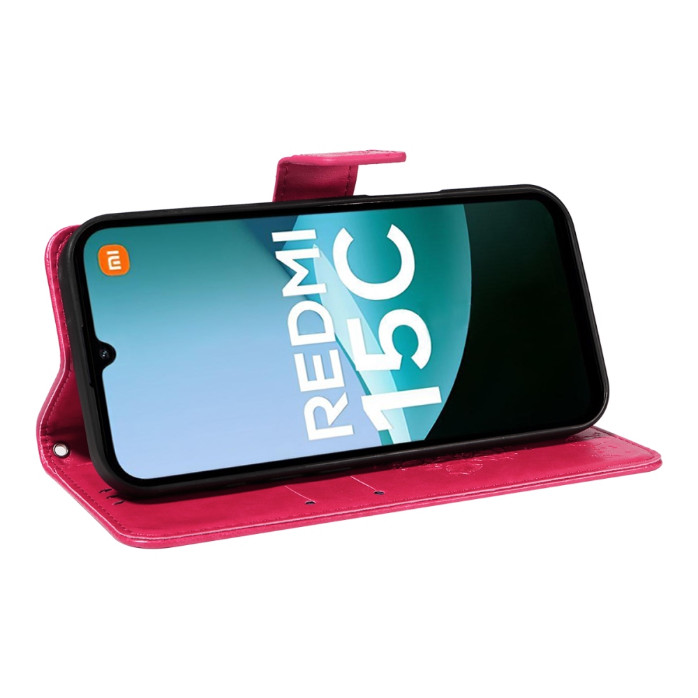 Fák könyve tok Xiaomi Redmi 15C 4G/5G (173mm) - rózsaszínű