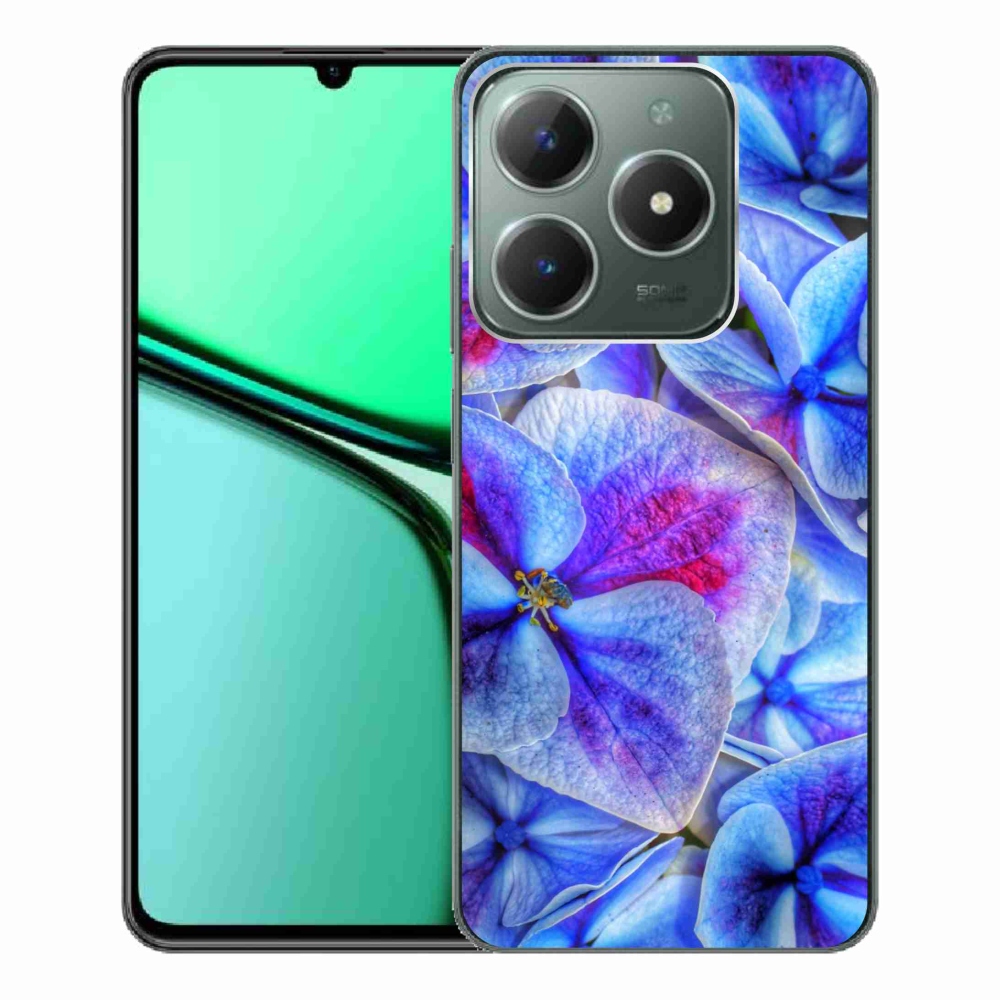 Zselés tok mmCase a Realme C61 készülékhez - kék virágok 1