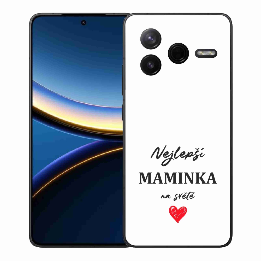 Gél borító mmCase a Xiaomi Poco F7 Pro számára - legjobb anya 1 fehér háttér