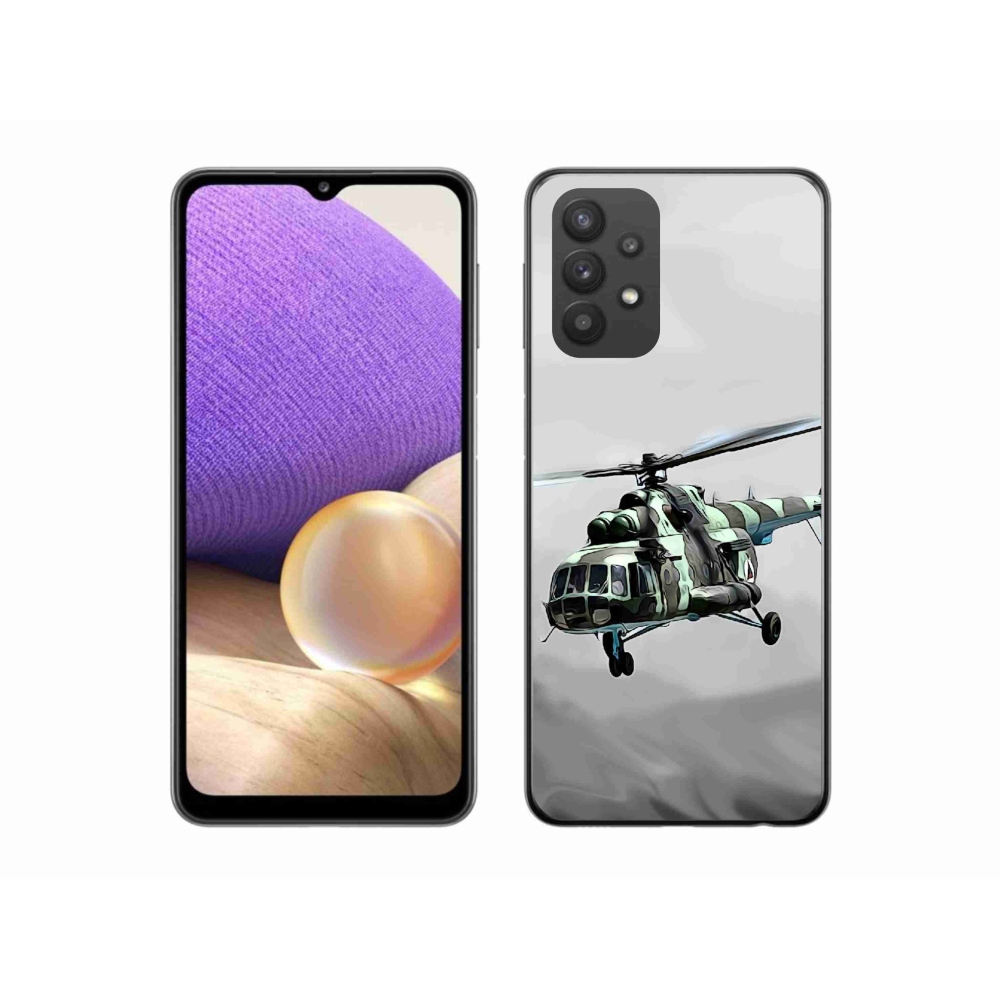 Gél borítás mmCase Samsung Galaxy A32 5G - katonai helikopterhez