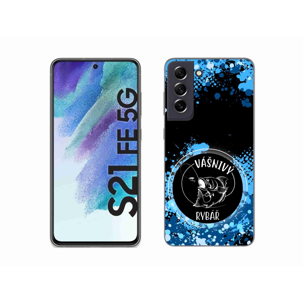 Gél borítás mmCase Samsung Galaxy S21 FE 5G - szenvedélyes halász fekete háttérrel