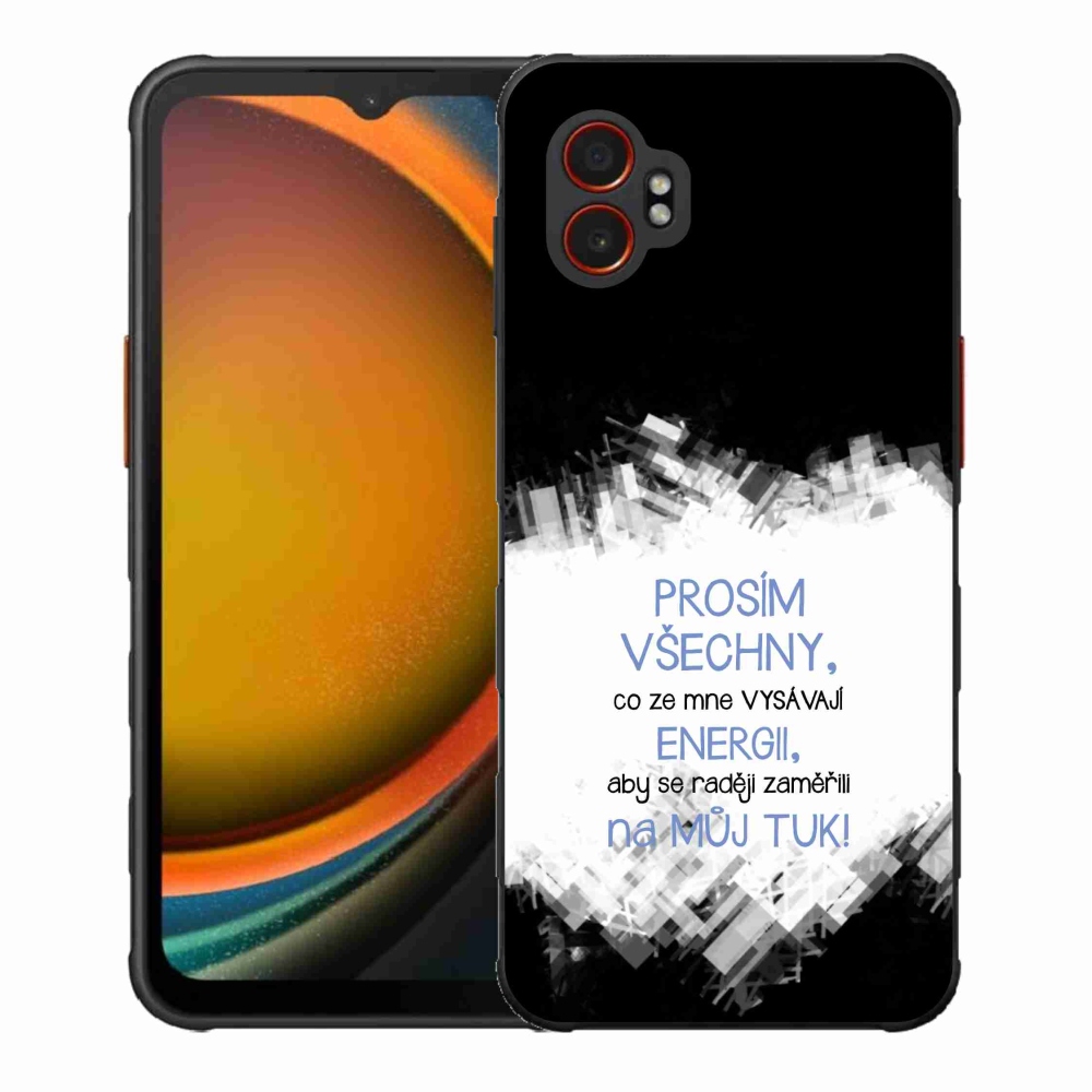 Gél borító mmCase Samsung Galaxy Xcover 7 Pro - vicces szöveg 1 kék