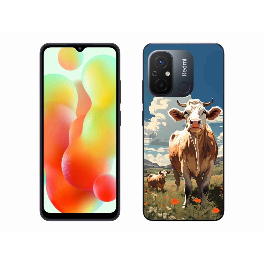 Gél borítás mmCase a Xiaomi Redmi 12C-hez - tehenek a réten