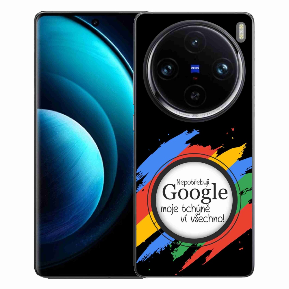 Gél borító mmCase a Vivo X100 Pro 5G-n - anyós tudja, hogy minden fekete háttérrel rendelkezik