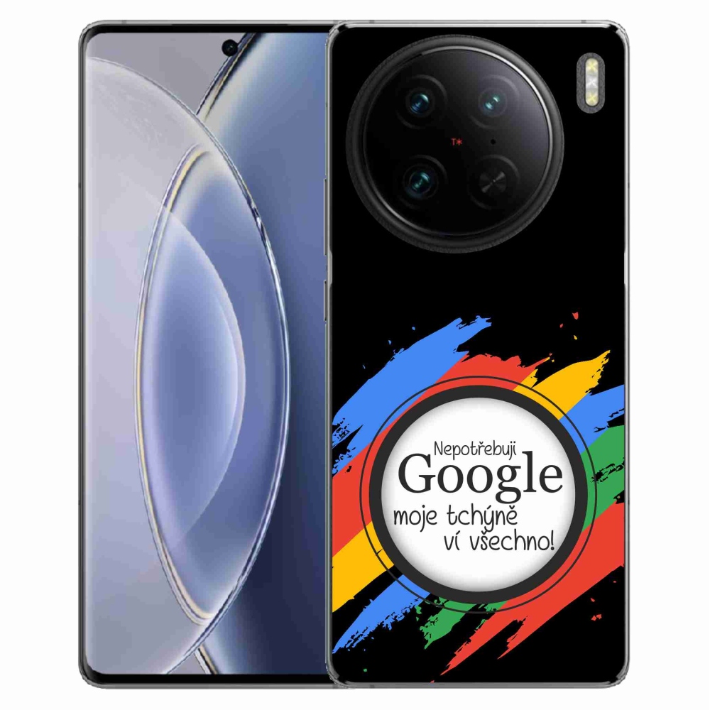 Gél borítás mmCase a Vivo X90 Pro - anyós tudja, hogy minden fekete háttérrel