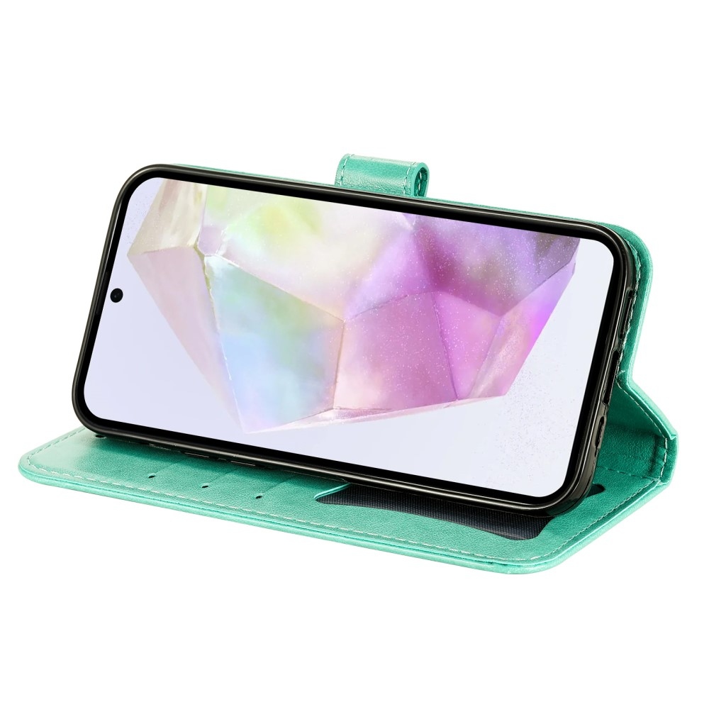 Mandala könyvtáska Samsung Galaxy A36 5G/A56 5G - teáskék színben