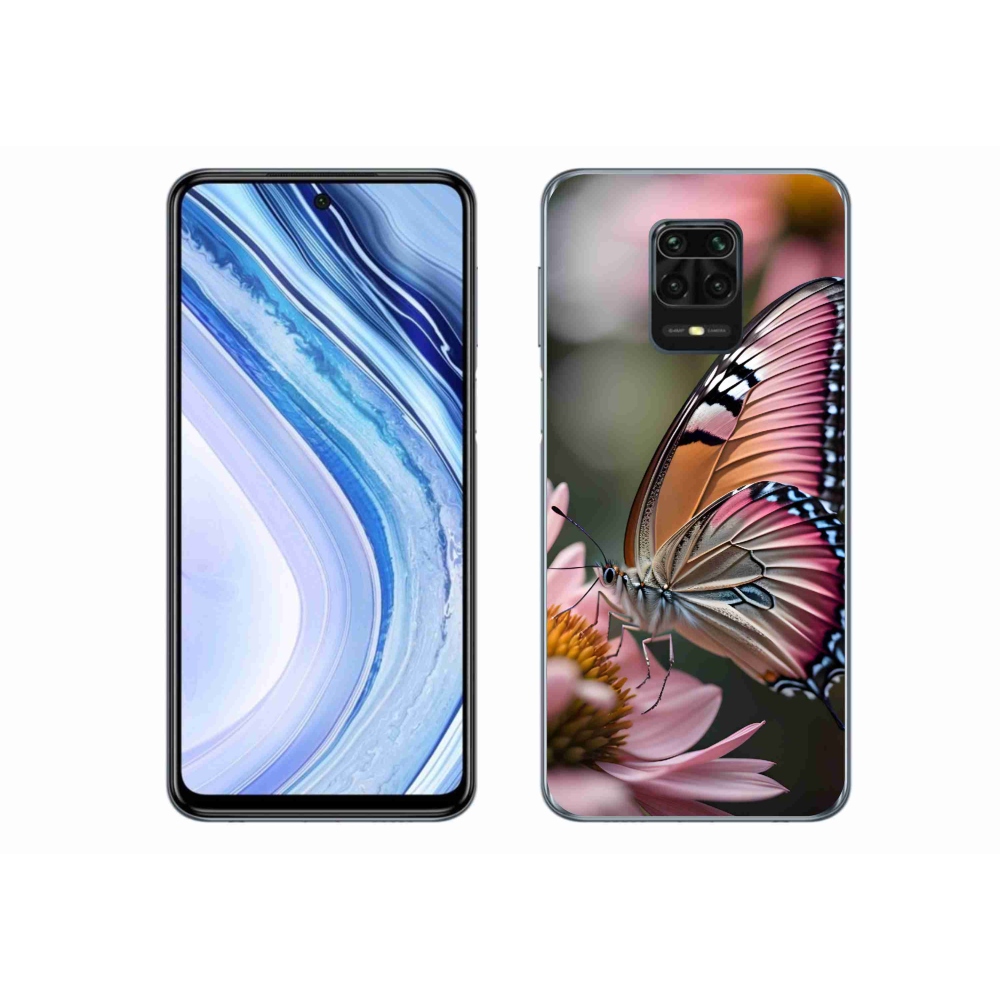 Gél borítás mmCase a Xiaomi Redmi Note 9S-hez - színes pillangó