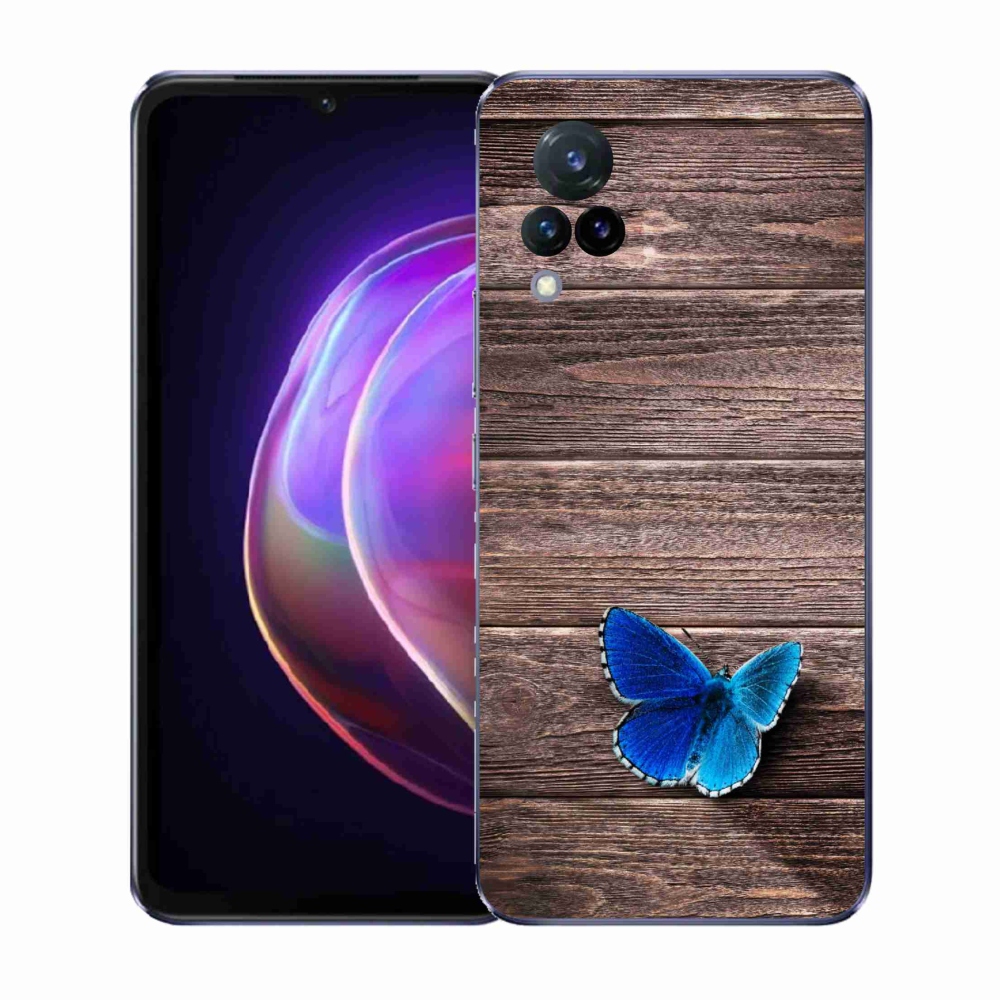 Zselés borítás mmCase a Vivo V21 4G/5G készülékhez - kék pillangó 1