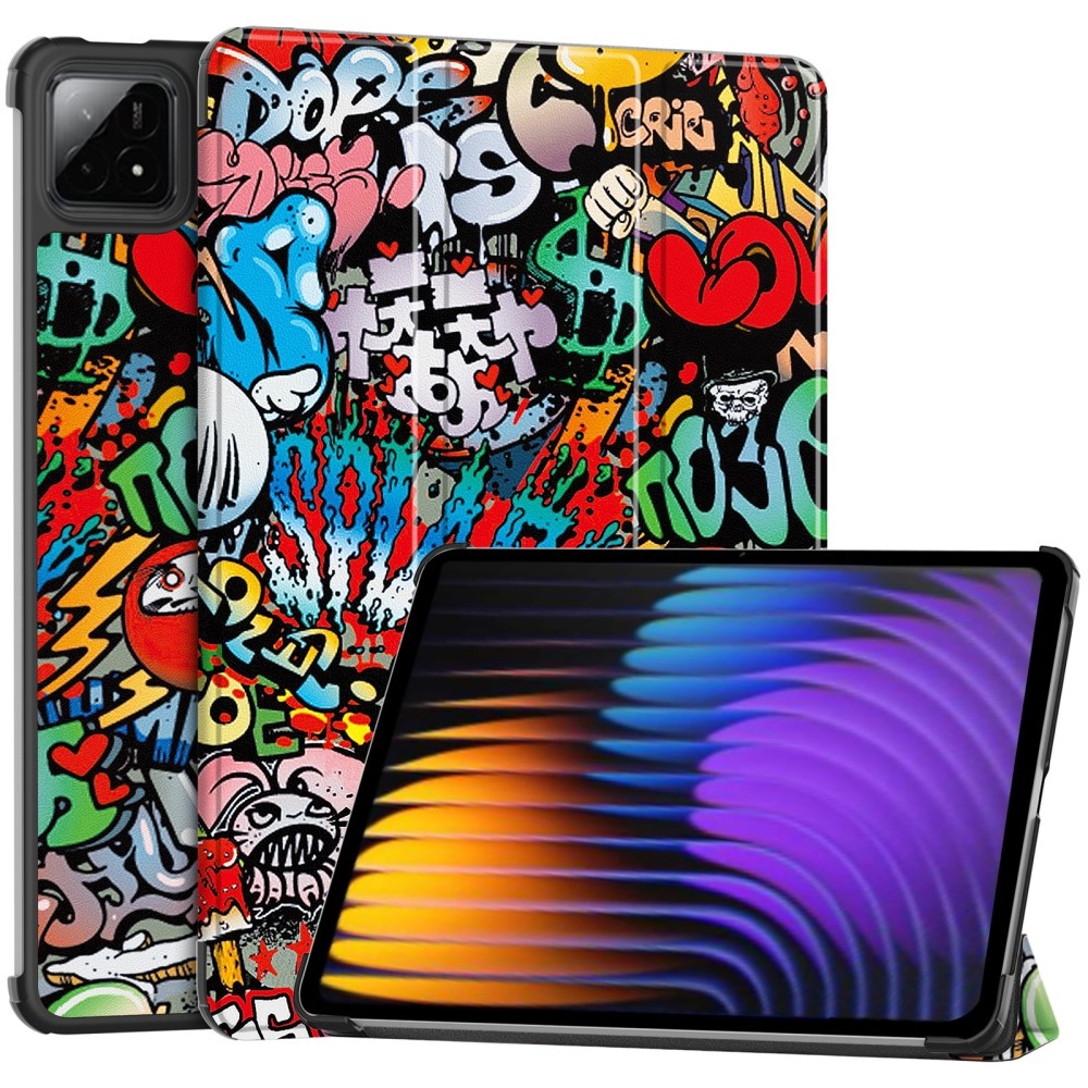 Patty intelligens pozicionáló tok Xiaomi Pad 7/7 Pro táblagéphez - graffiti
