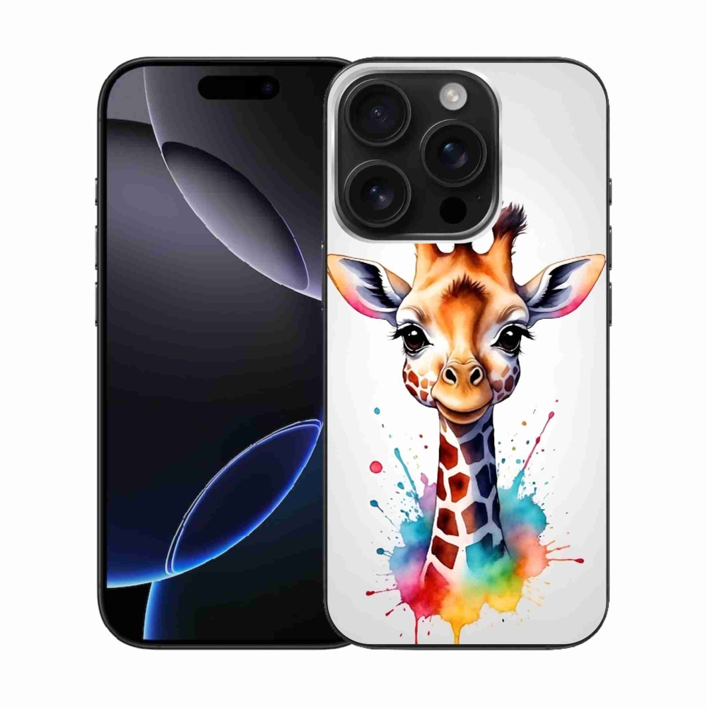 Zselés borítás mmCase iPhone 16 Pro készülékhez - zsiráf 1