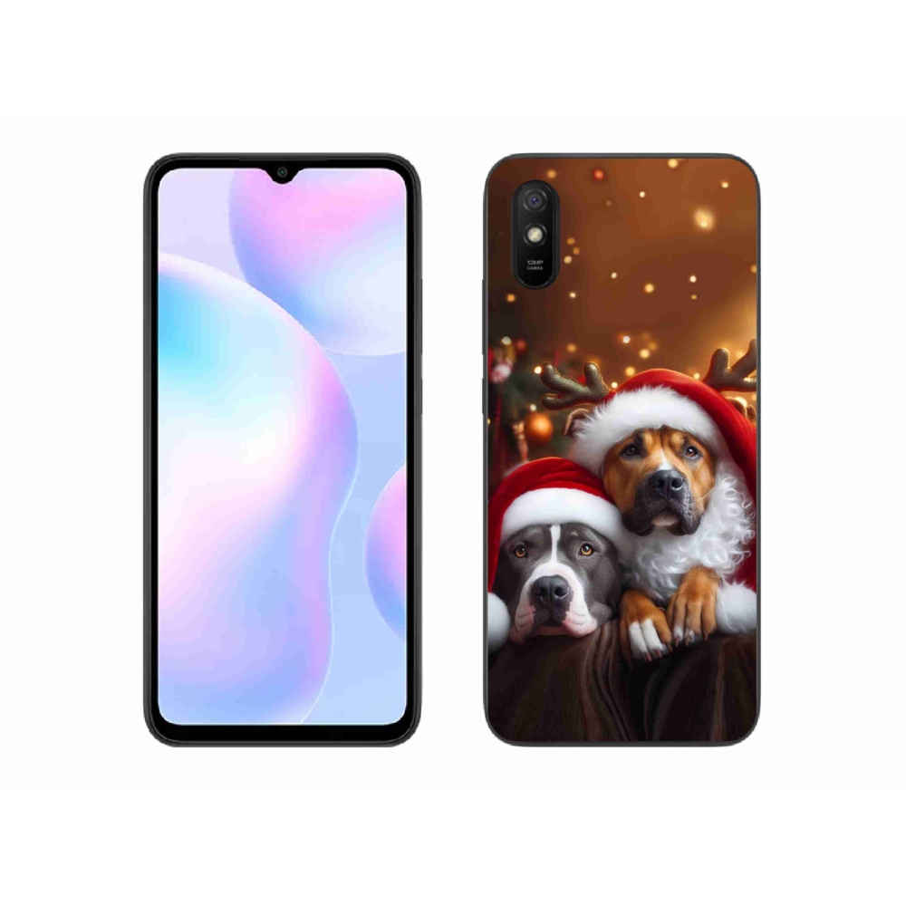 Gél borító mmCase a Xiaomi Redmi 9A - Karácsonyi kutyákhoz
