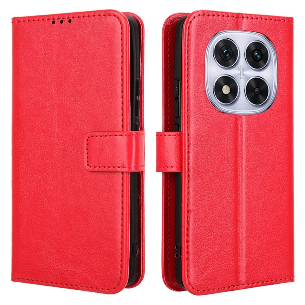 Őrült könyv tok Xiaomi Redmi Note 14 Pro 5G/Poco X7 5G/Note 14 Pro+ 5G - piros