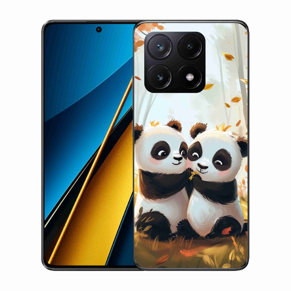 Gél borítás mmCase a Xiaomi Poco X6 Pro 5G számára - pandák