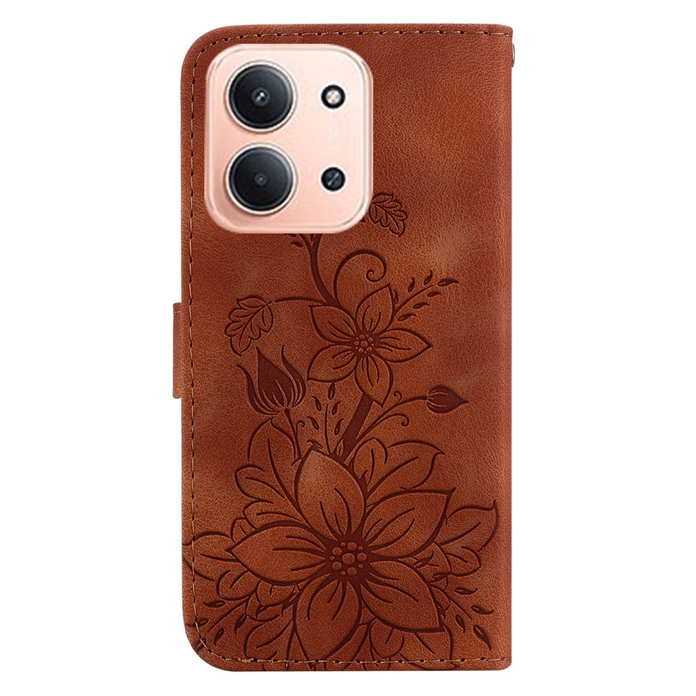 Lily könyvtáska Xiaomi Redmi 15C 4G/5G (173mm) - barna