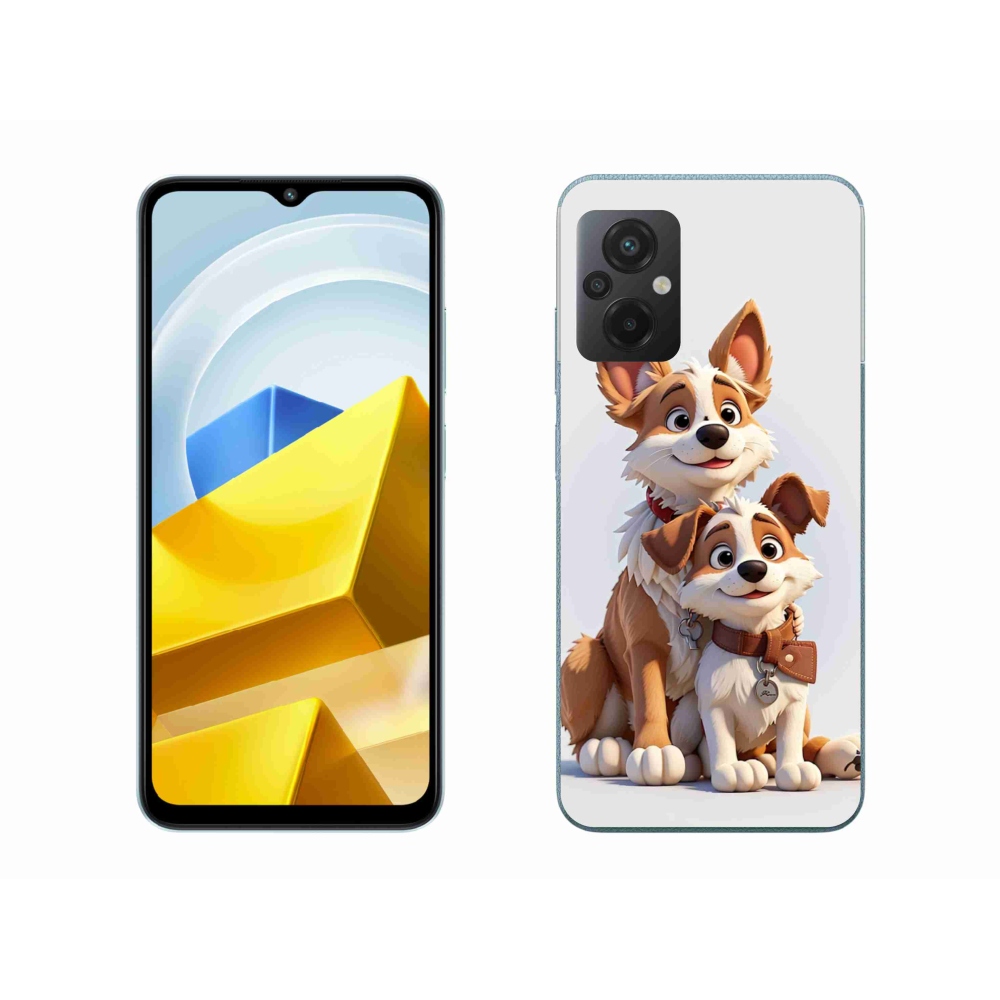 Gél borító mmCase a Xiaomi Poco M5 4G-hez - rajzoló kutyák