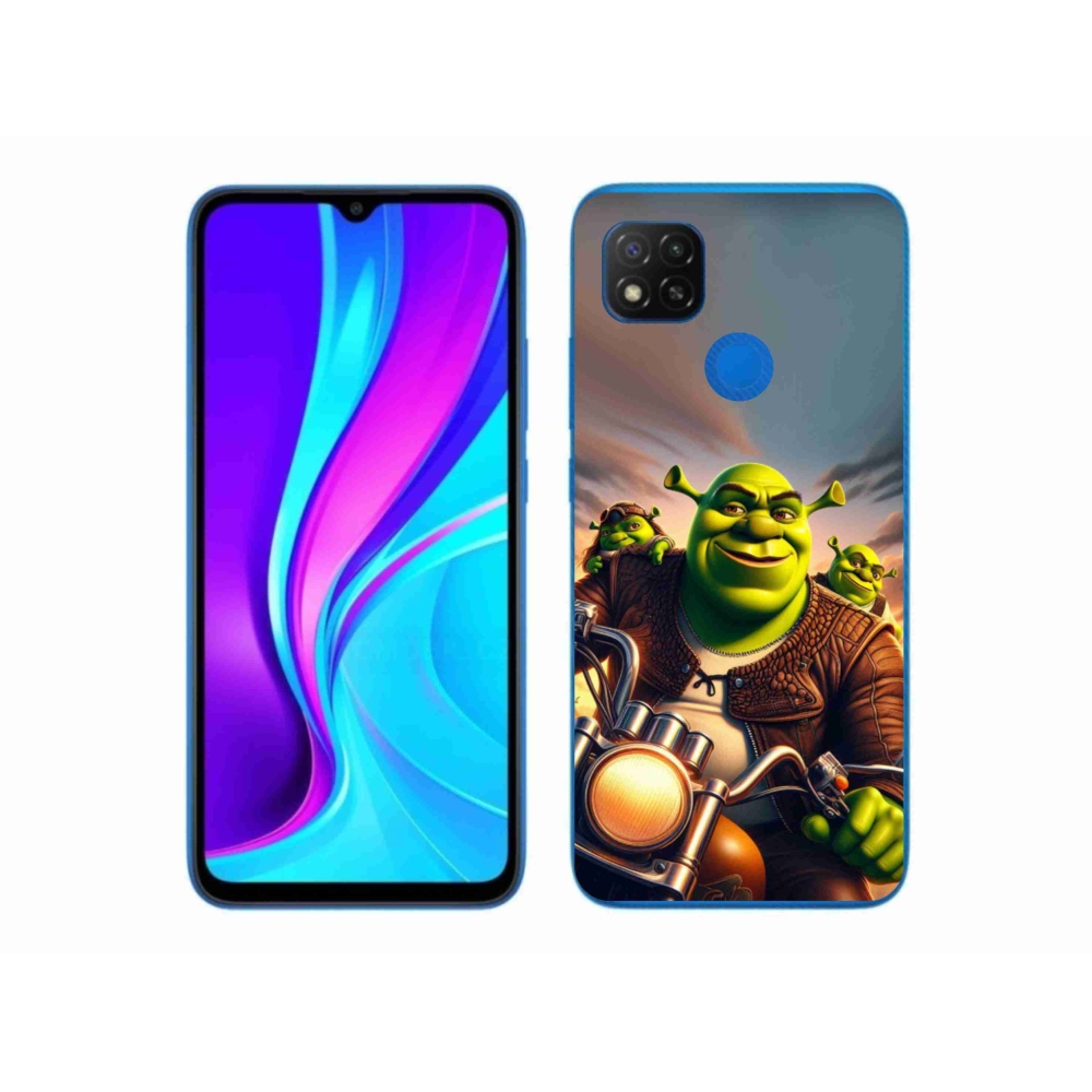 Gél borítás mmCase a Xiaomi Redmi 9C-hez - Shrek egy motorkerékpáron