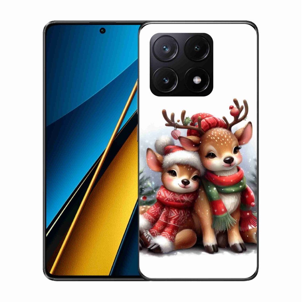 Gél borítás mmCase a Xiaomi Poco X6 Pro 5G számára - karácsonyi rénszarvas