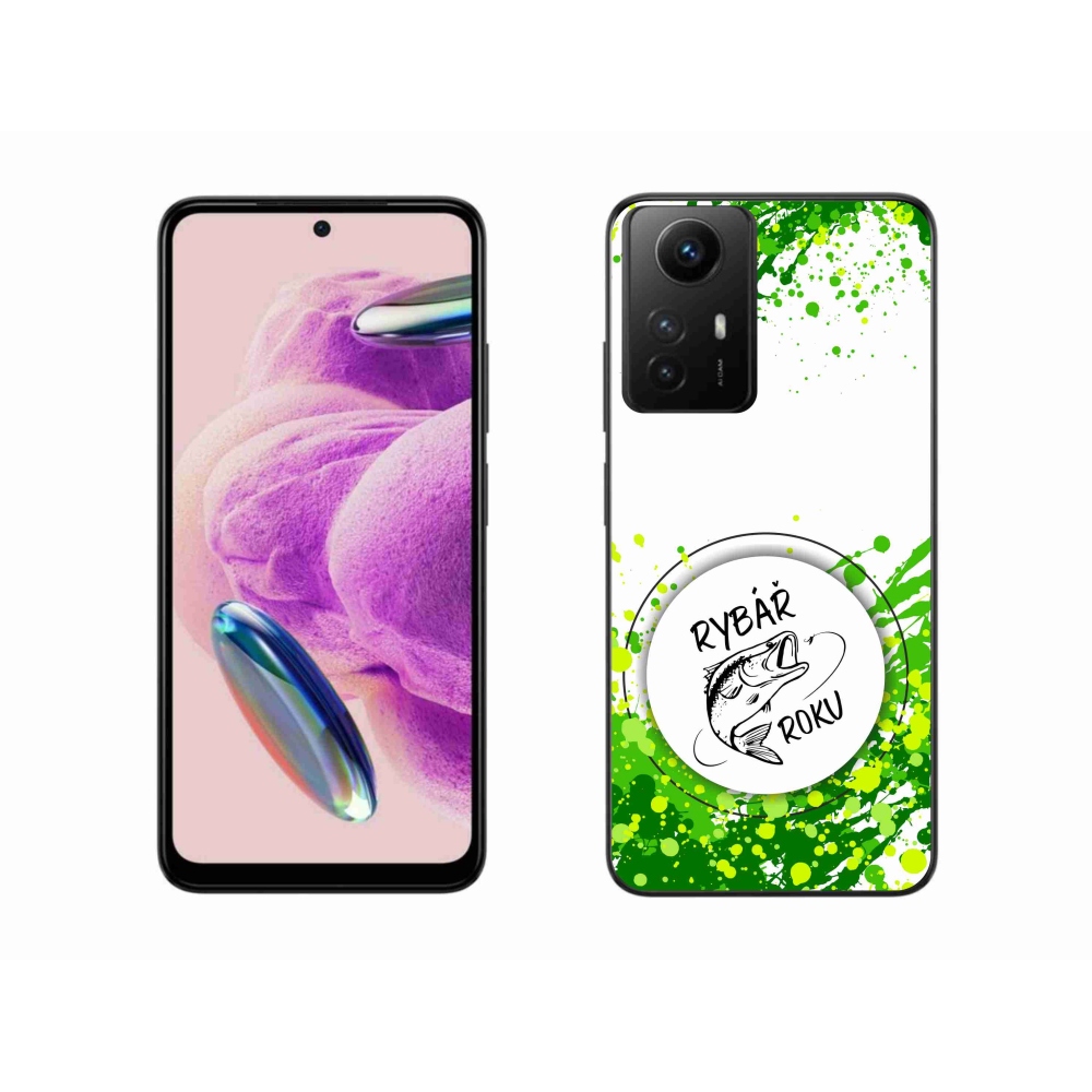Gél borító mmCase a Xiaomi Redmi Note 12S-hez - az év halászának fehér háttere