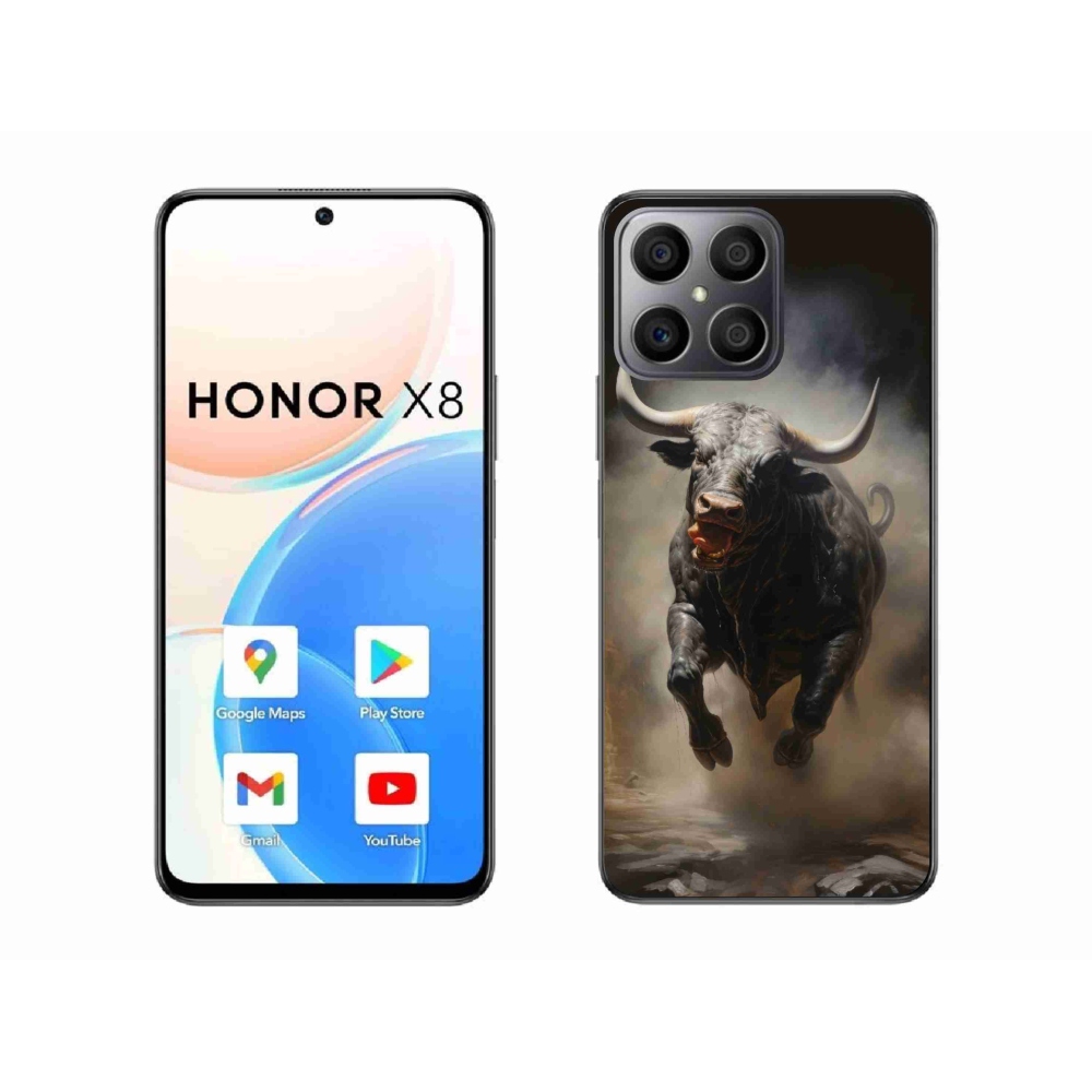 Zselés borítás mmCase a Honor X8-hoz - dühös bika