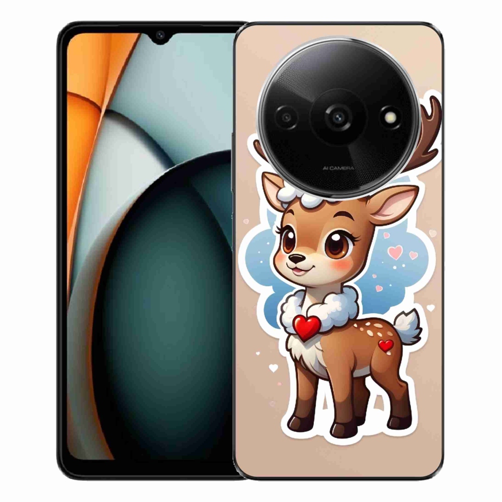 Gél borítás mmCase a Xiaomi Redmi A3-hoz - rajzfilm rénszarvas