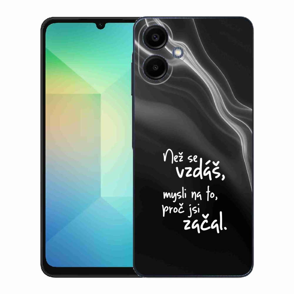 Gél borítás mmCase Samsung Galaxy A06 4G - idézet 2 fekete háttér