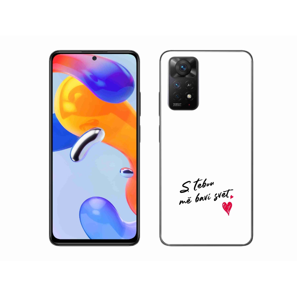 Gél borító mmCase a Xiaomi Redmi Note 11 Pro 4G/5G - szerelem szöveg 1 fehér háttérrel