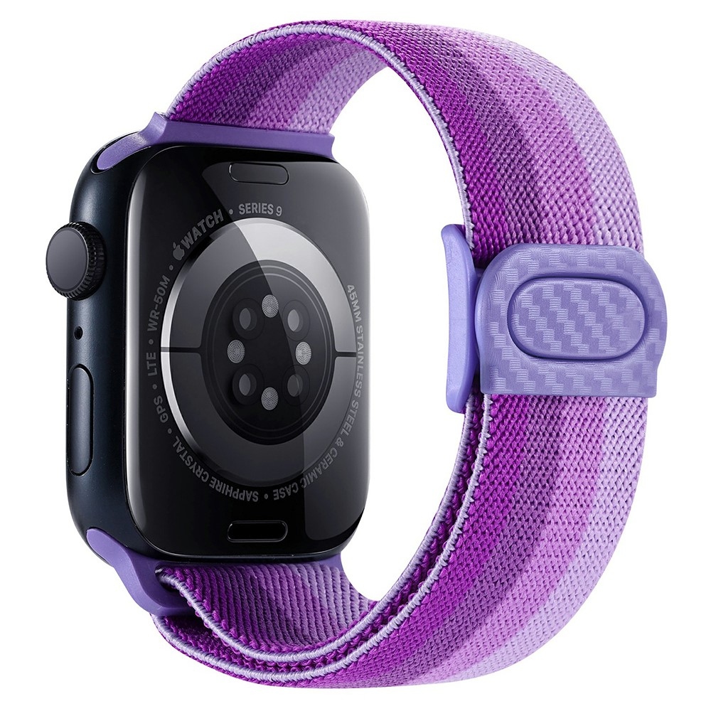 Fokozatos nejlon szíj Apple Watch Ultra/Ultra 2 49mm/SE/SE 2022/2023 44mm/9/8/7 45mm/6/5/4 44mm/3/2/1 42 mm - lila csíkok