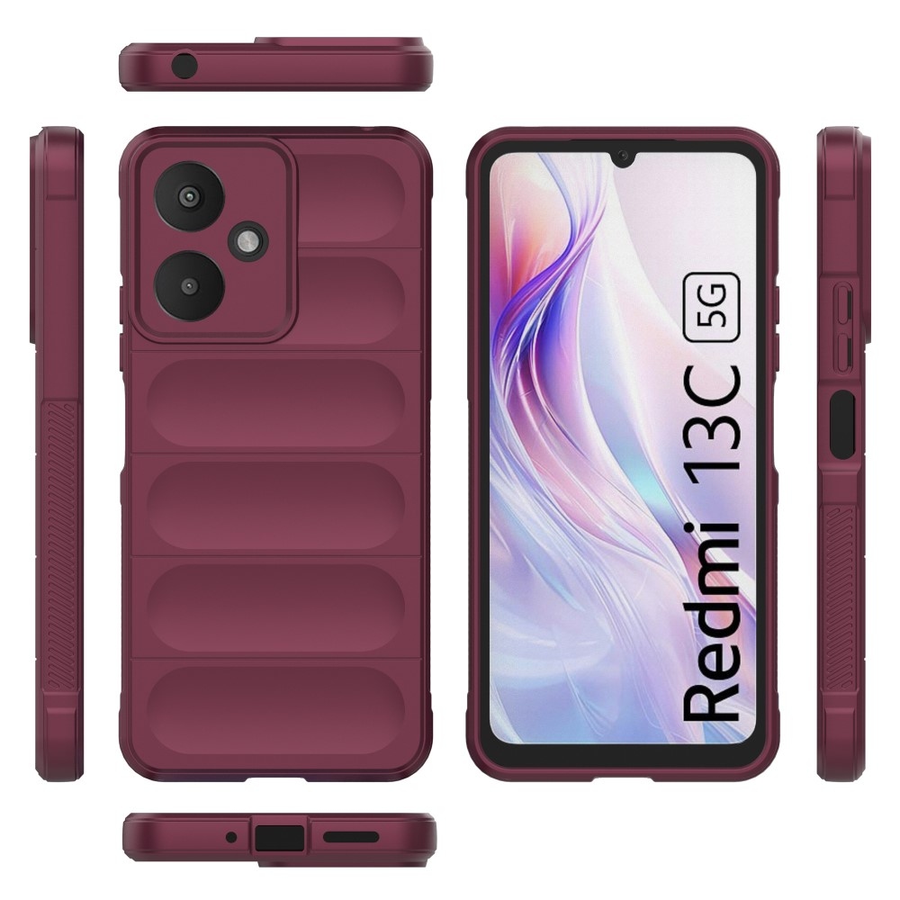 Rugg tartós zselés tok Xiaomi Redmi 13C 5G - bordó színben