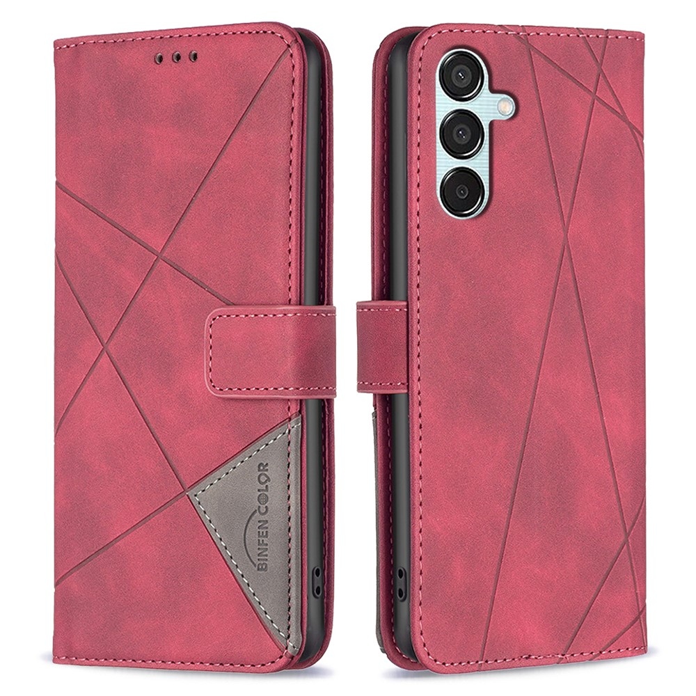 BINFEN könyvtáska Samsung Galaxy M15 5G - piros