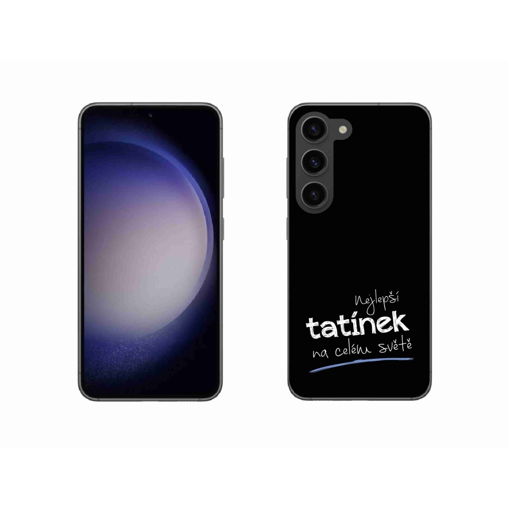 Gél borító mmCase Samsung Galaxy S23 5G - legjobb apuci 4 fekete háttérrel