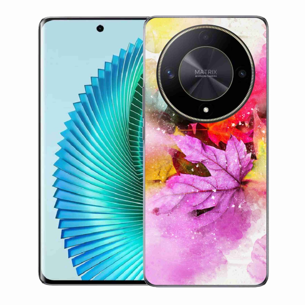 Gél borítás mmCase a Honor Magic 6 Lite 5G számára - színes levelek