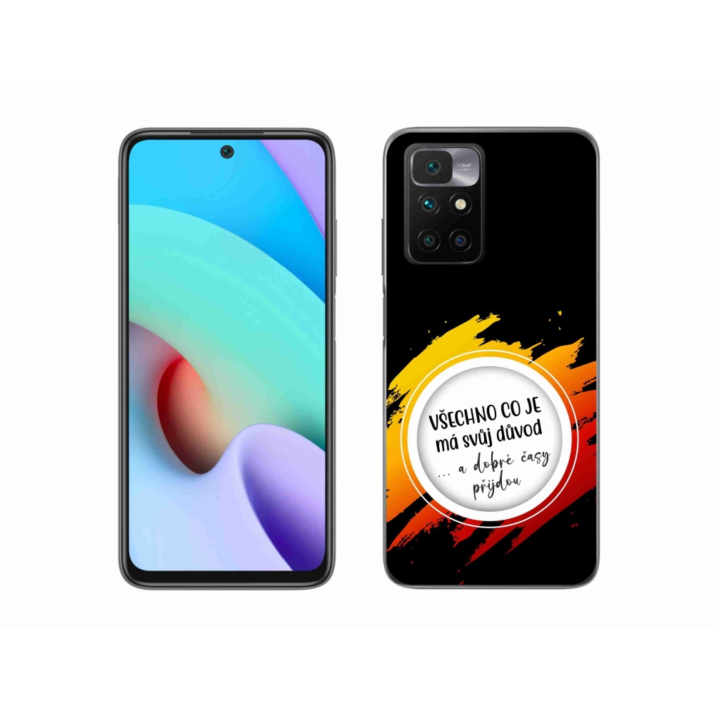 Gél borítás mmCase a Xiaomi Redmi 10/Redmi 10 (2022) - idézet 3 fekete háttérrel