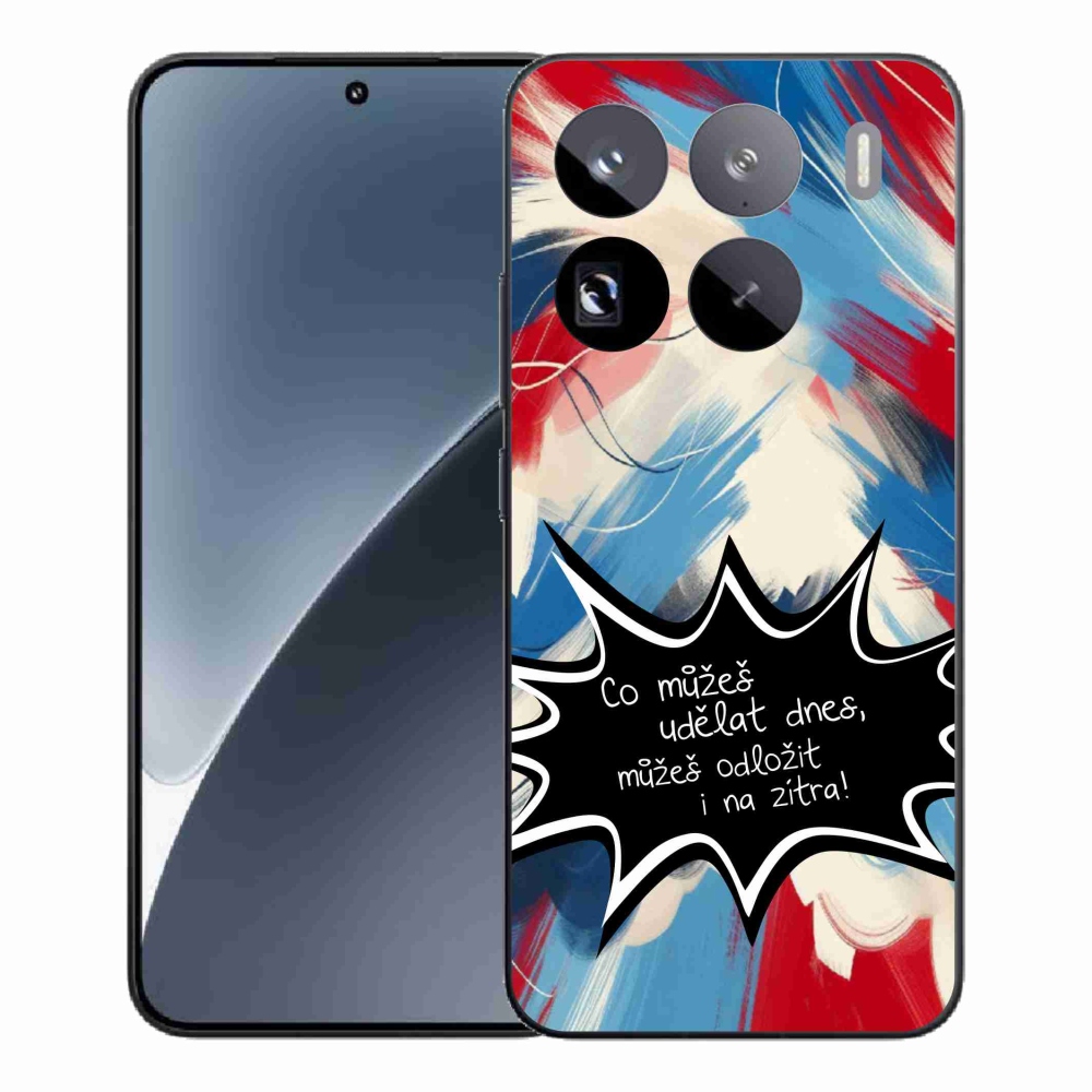 Gél borító mmCase a Xiaomi 15 Pro-hoz - vicces szöveg 9 fekete háttér